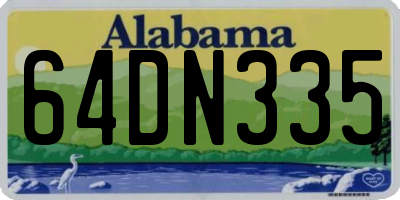 AL license plate 64DN335