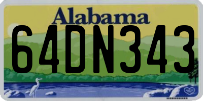 AL license plate 64DN343