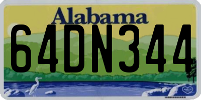 AL license plate 64DN344