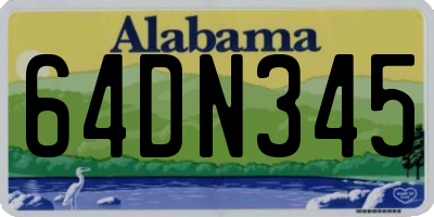 AL license plate 64DN345