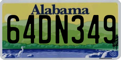 AL license plate 64DN349