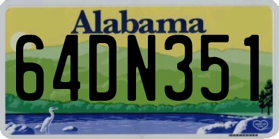 AL license plate 64DN351