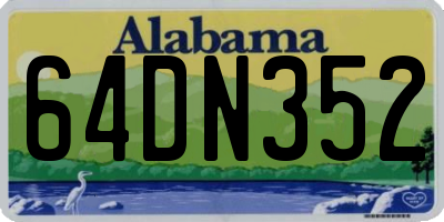 AL license plate 64DN352