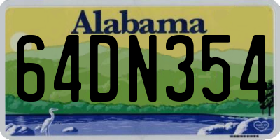 AL license plate 64DN354