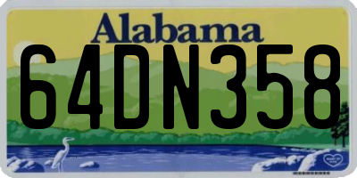 AL license plate 64DN358