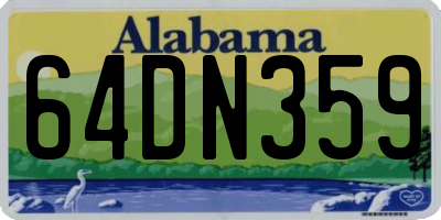 AL license plate 64DN359