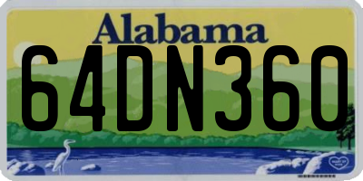 AL license plate 64DN360