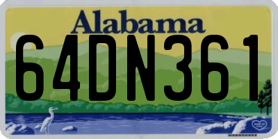 AL license plate 64DN361
