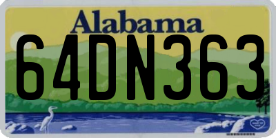 AL license plate 64DN363