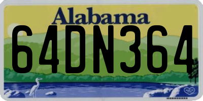 AL license plate 64DN364