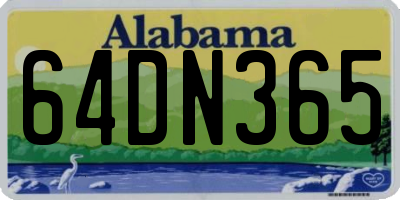 AL license plate 64DN365