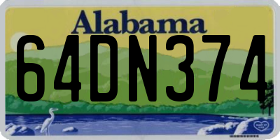 AL license plate 64DN374