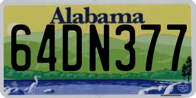 AL license plate 64DN377