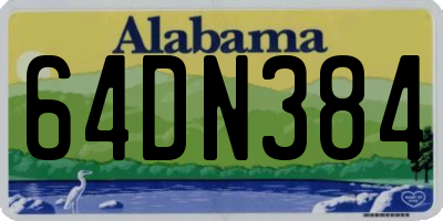 AL license plate 64DN384