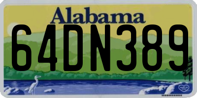 AL license plate 64DN389