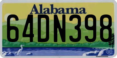 AL license plate 64DN398
