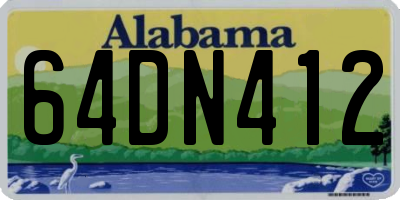 AL license plate 64DN412