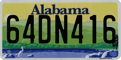 AL license plate 64DN416