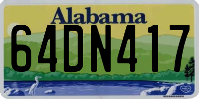 AL license plate 64DN417