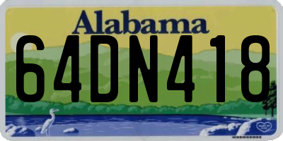 AL license plate 64DN418