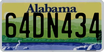AL license plate 64DN434