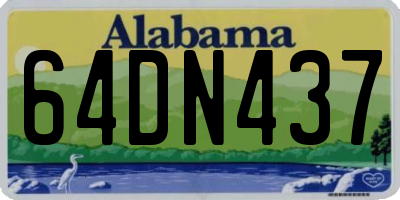 AL license plate 64DN437