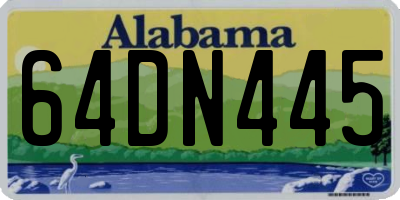 AL license plate 64DN445