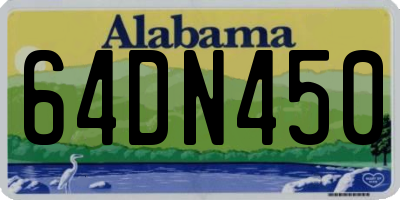 AL license plate 64DN450