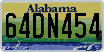 AL license plate 64DN454