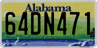 AL license plate 64DN471