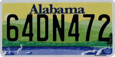 AL license plate 64DN472