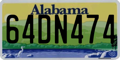 AL license plate 64DN474