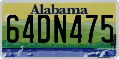 AL license plate 64DN475