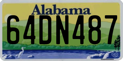 AL license plate 64DN487