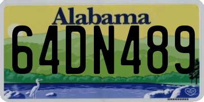 AL license plate 64DN489