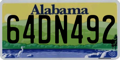 AL license plate 64DN492