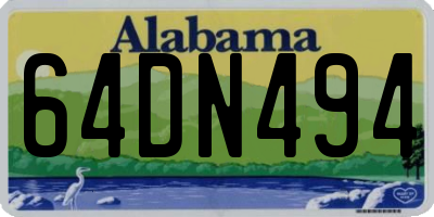 AL license plate 64DN494
