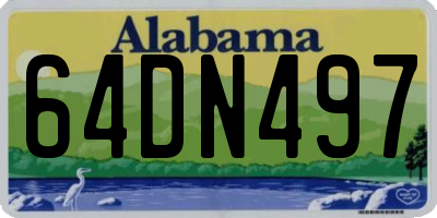 AL license plate 64DN497