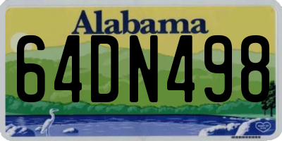 AL license plate 64DN498