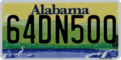 AL license plate 64DN500