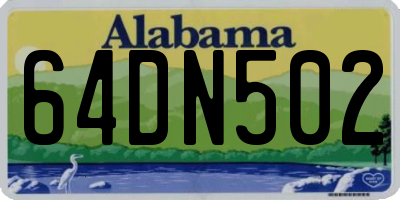 AL license plate 64DN502