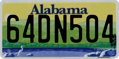 AL license plate 64DN504