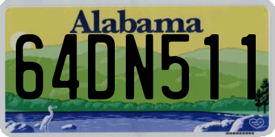 AL license plate 64DN511