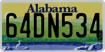 AL license plate 64DN534