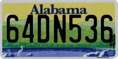 AL license plate 64DN536