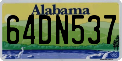 AL license plate 64DN537