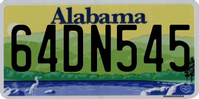 AL license plate 64DN545