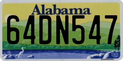 AL license plate 64DN547