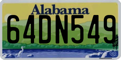 AL license plate 64DN549