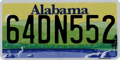 AL license plate 64DN552